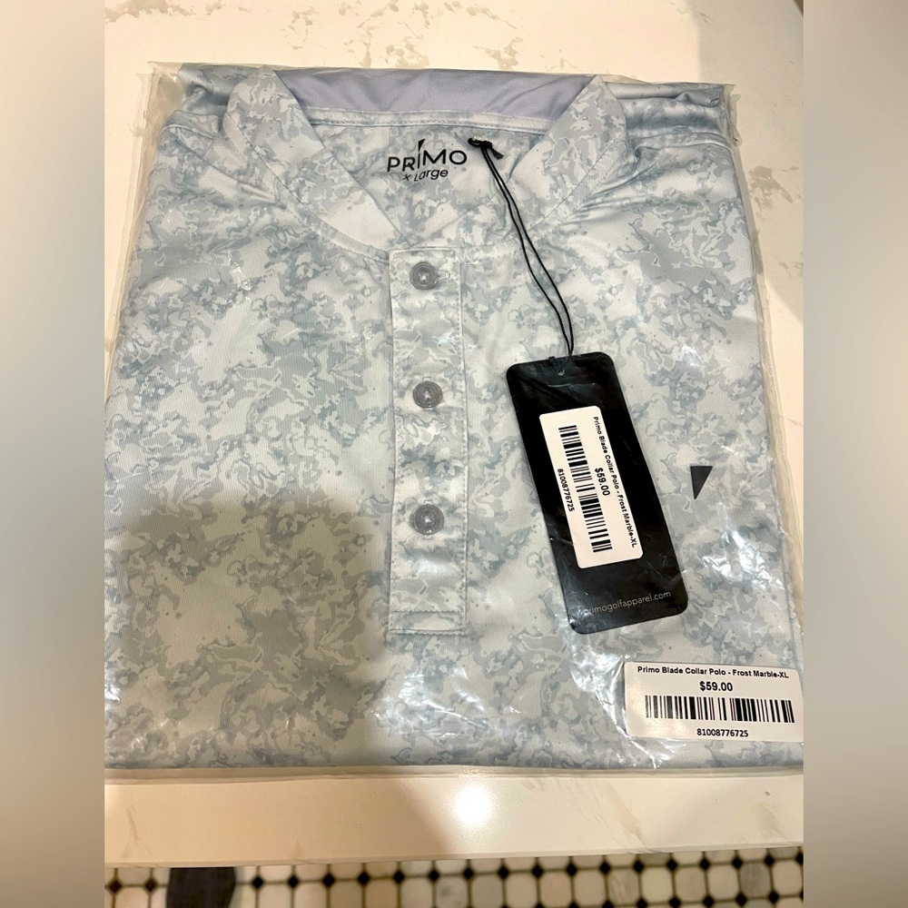 Primo “blade collar” Frost Golf Polo BNWT Size XL